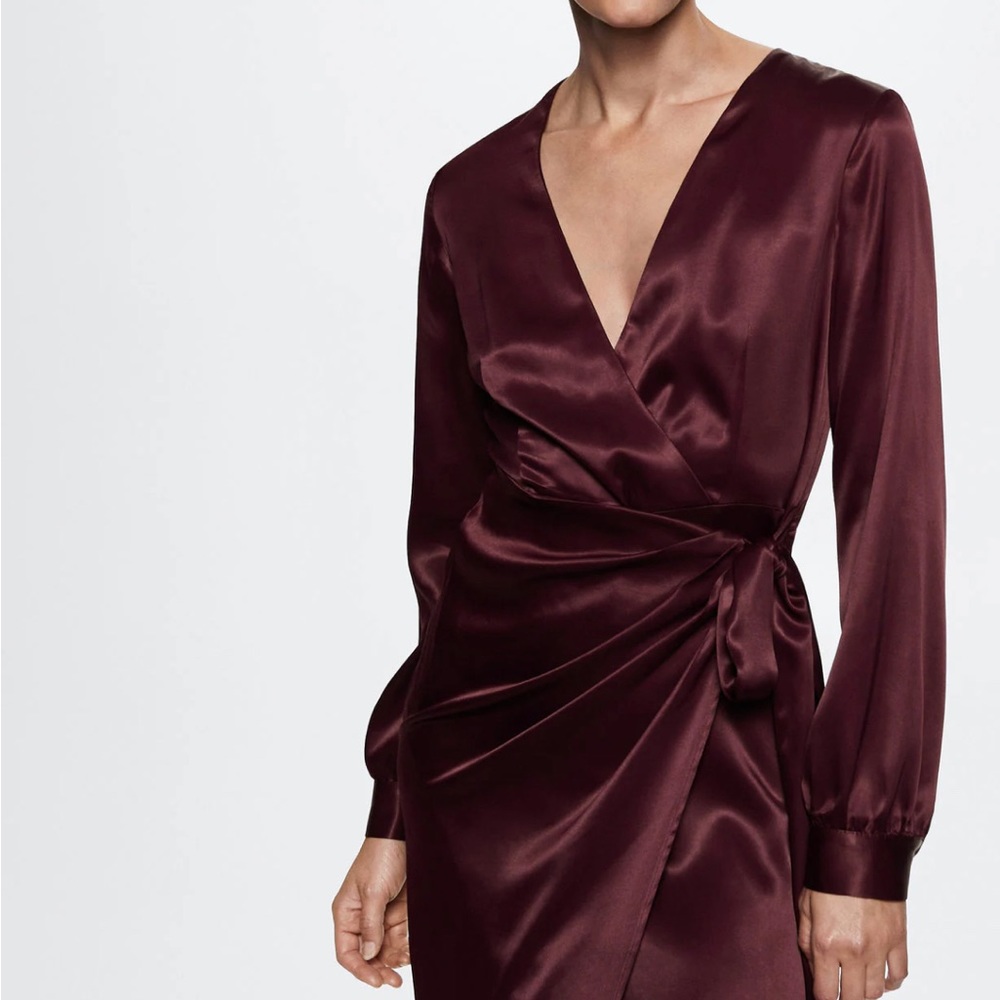 NWT Burgundy Mango dress women size S - Picture 4 of 5